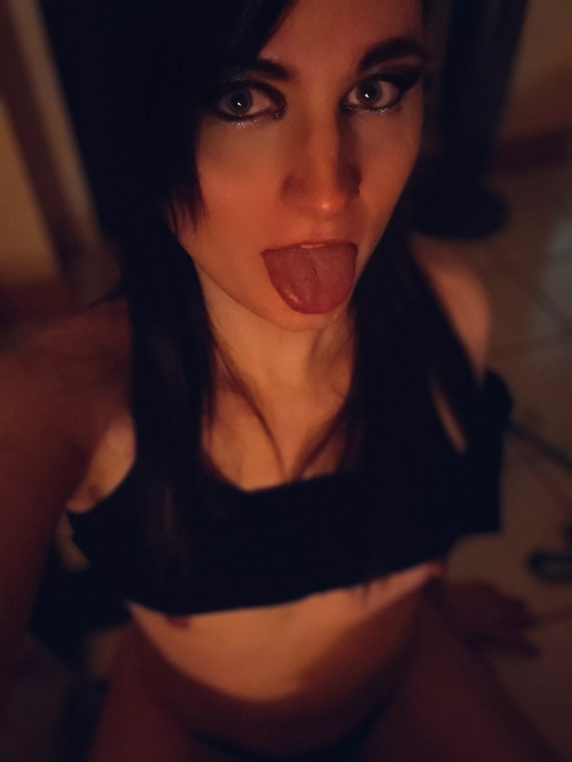 Don’t you want to see my pretty eyes looking up at you from beneath your throbbing cock daddy?