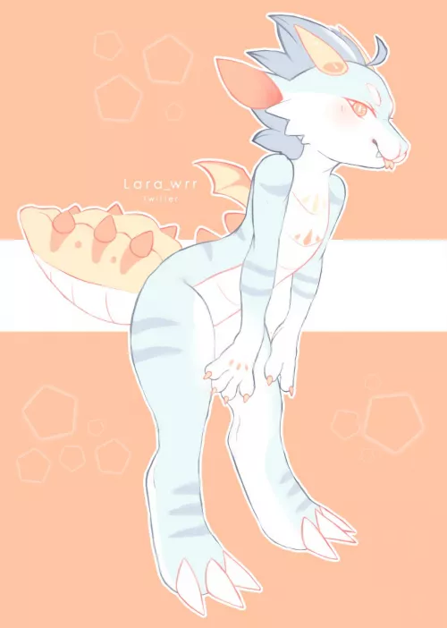 Dragon sona for bf 💮🌈 [Art by me, Lara_wrr on Twitter]
