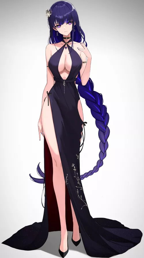 Dress with huge cleavage always wins