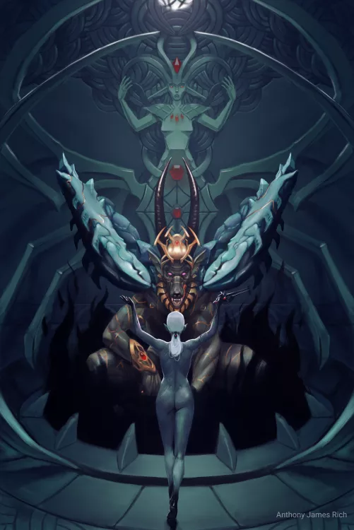 Drow summoning ritual (Anthony James Rich Art)