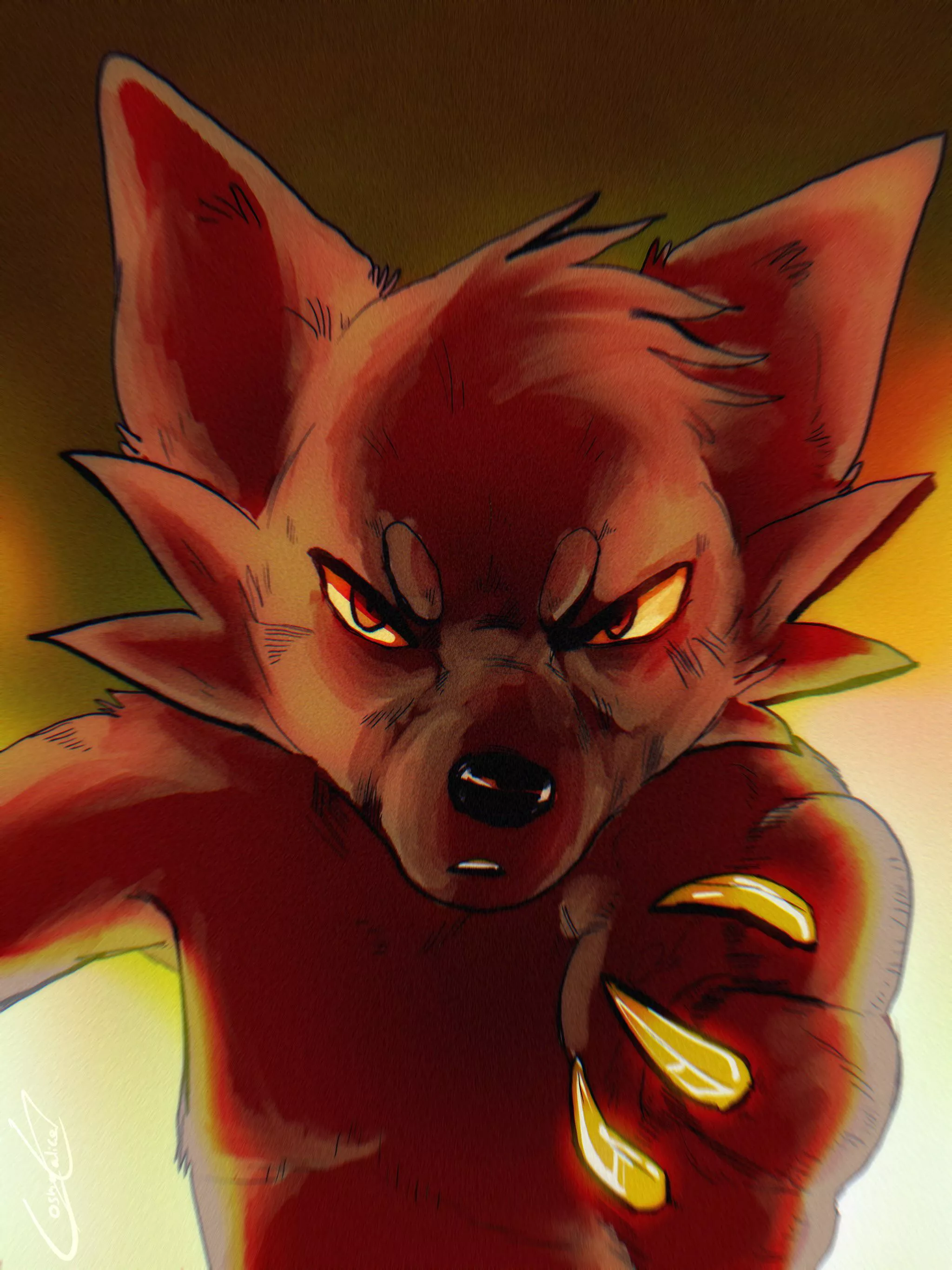 Edgy. (Art by me, @CosmoCalicoArt)