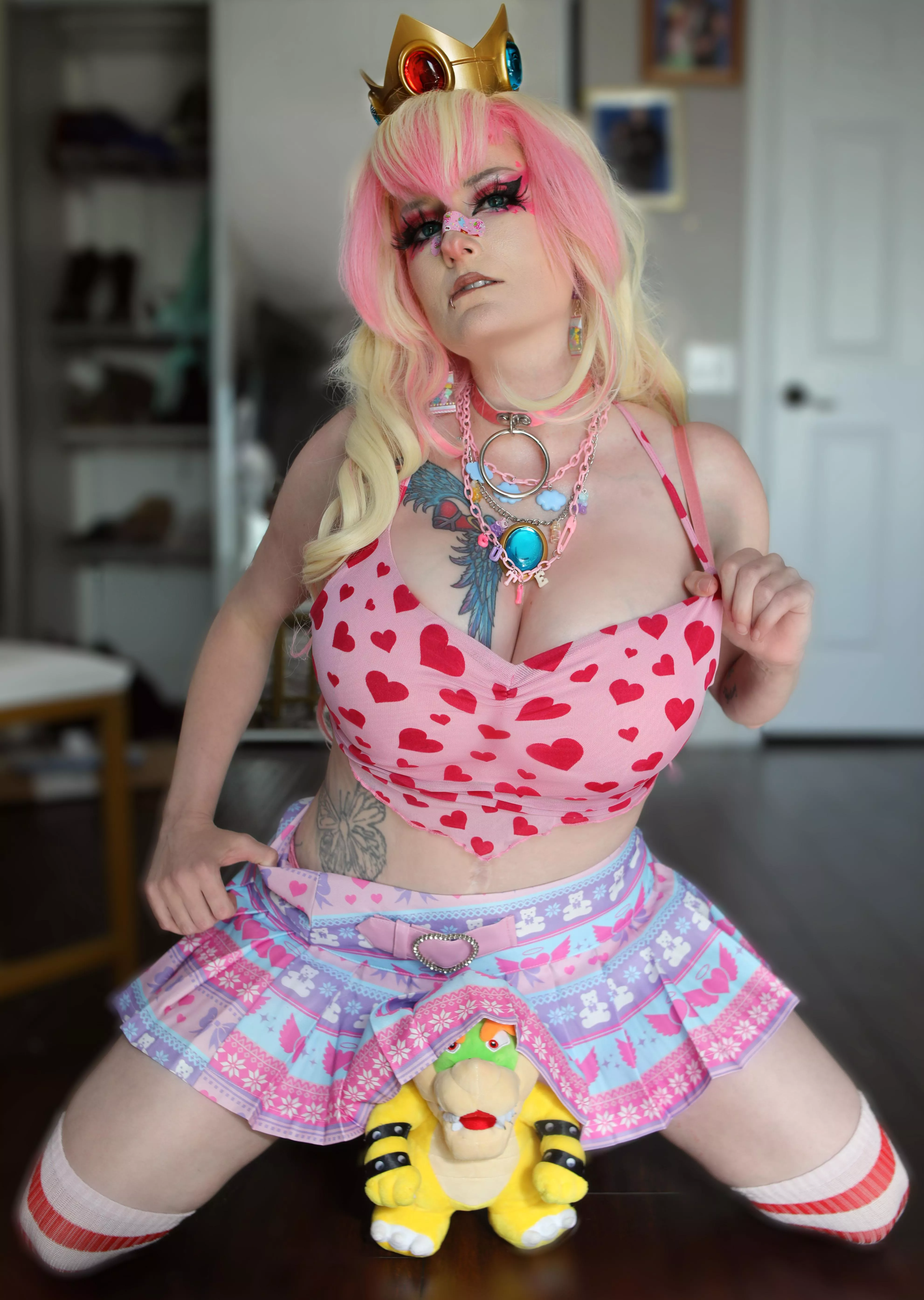 Princess Peach Cosplay Porn - Egirl Princess Peach cosplay by Captive Cosplay nudes by Captive_Cosplay