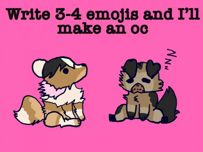 Emoji ocs :D Btw when they’re done the person asking can keep em