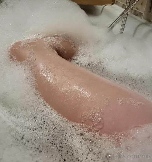 Enjoying a hot bath 😉