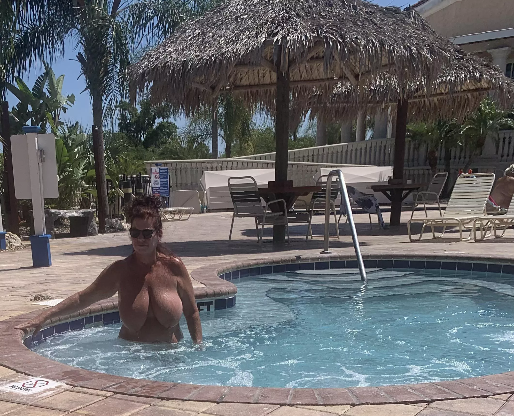 Enjoying the hot tub!!!