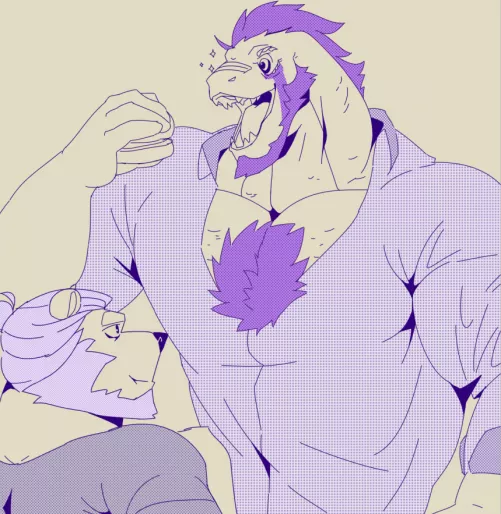 fan drawing of a friend on twitter! borgir smol but he big...