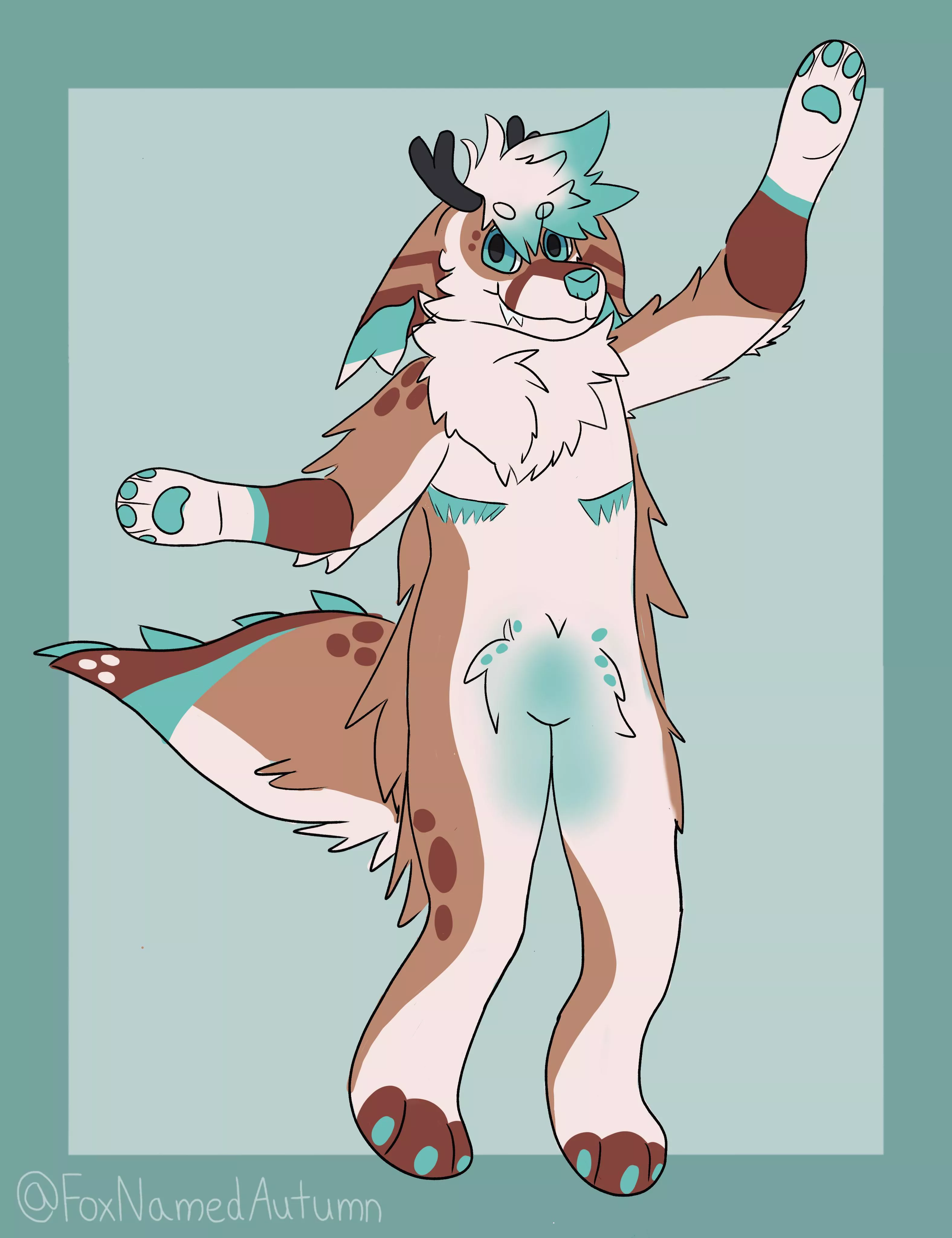 Fanart for glacier deer (art by me @foxnamedautumn on twitter)