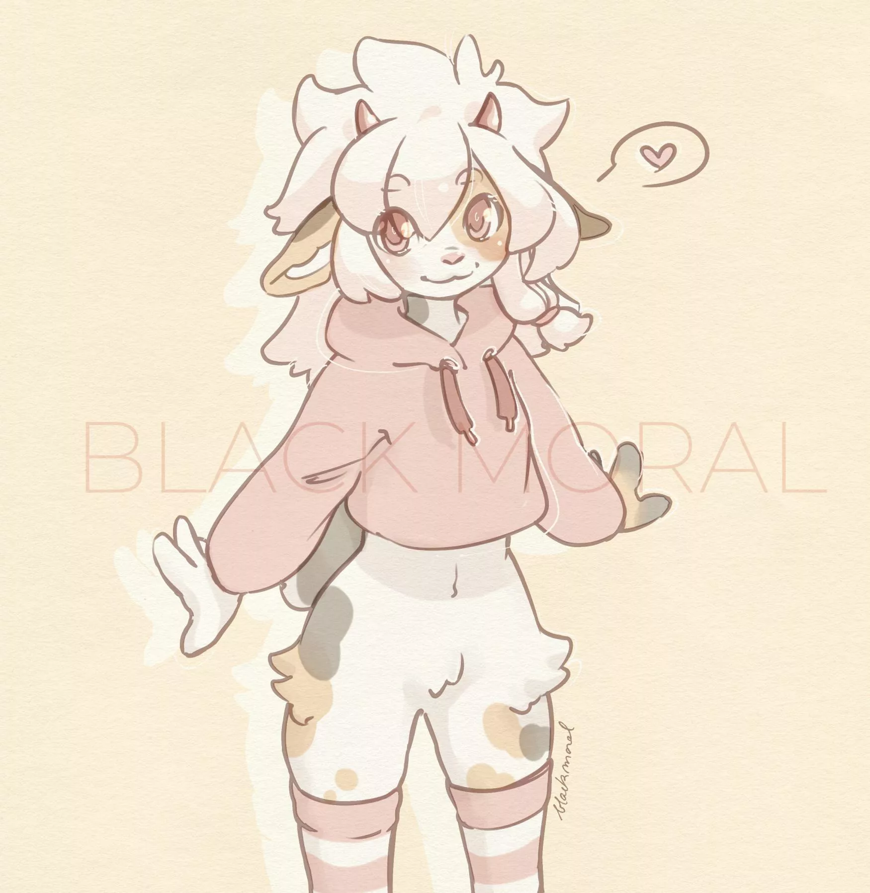 Fanart I did of Caligoat a character by Justacreachr (by me BlackMoralArt)