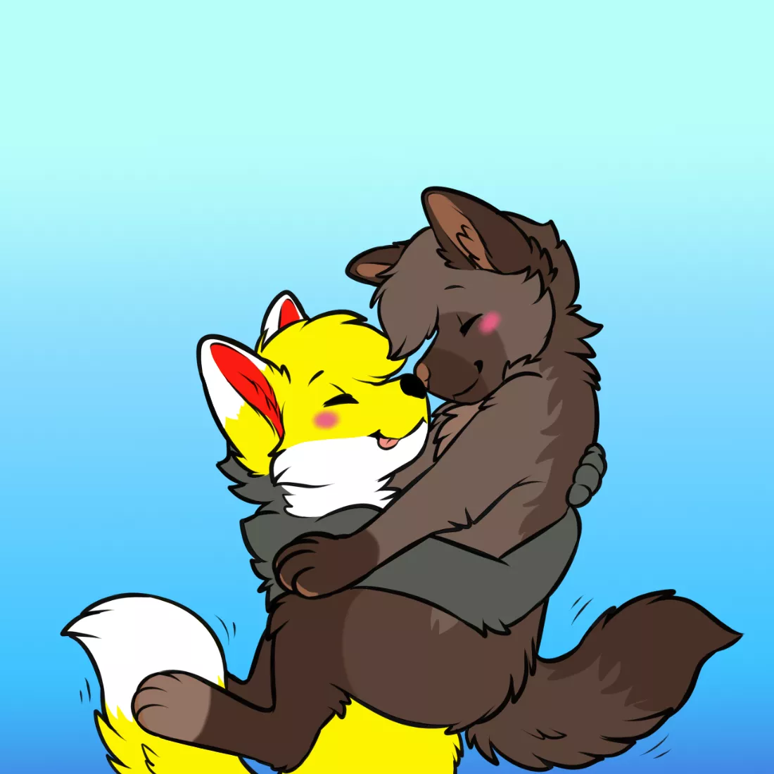 Fante and Ivy, base by Skunkify colored by @ SpaceyShiba twitter/insta/Ko-Fi