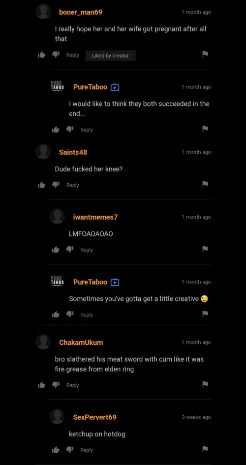 Favorite comment section.