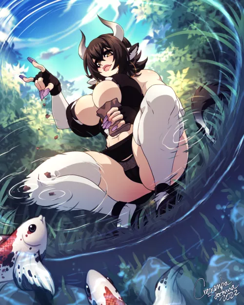 Feeding Fishies [by Crescentia Fortuna]