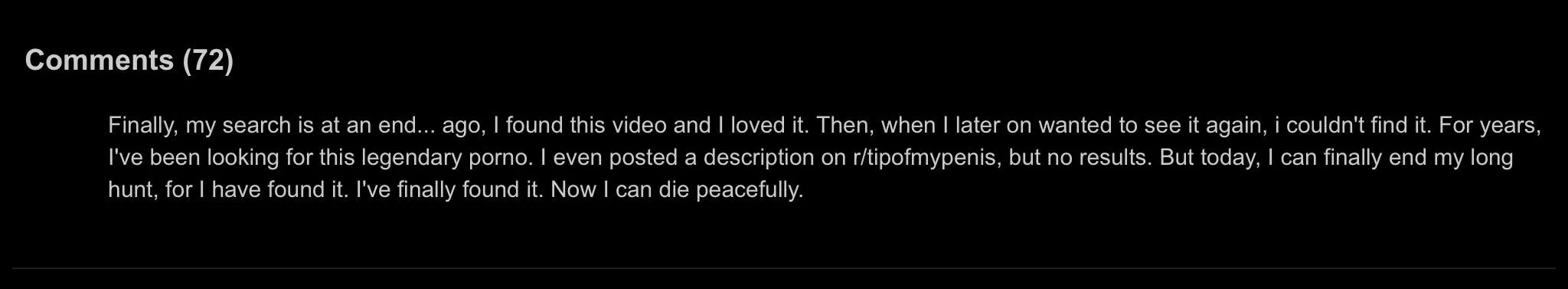 Finally! The search is over.