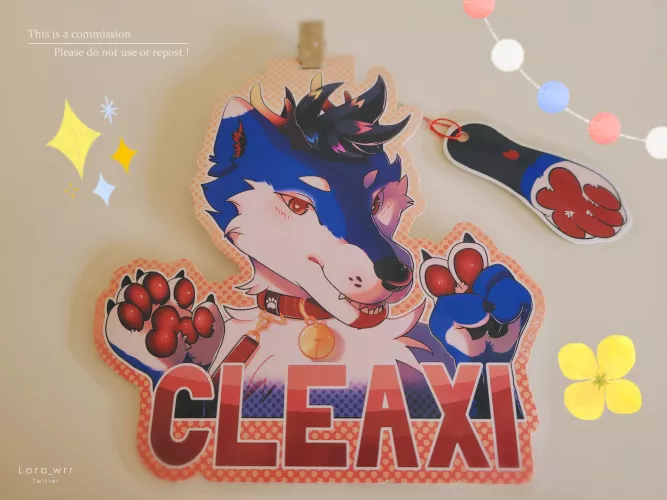 Finished badge commission~ 🌈🌼🌱