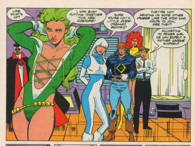 Fire's New Costume [Justice League America (1989) #67]