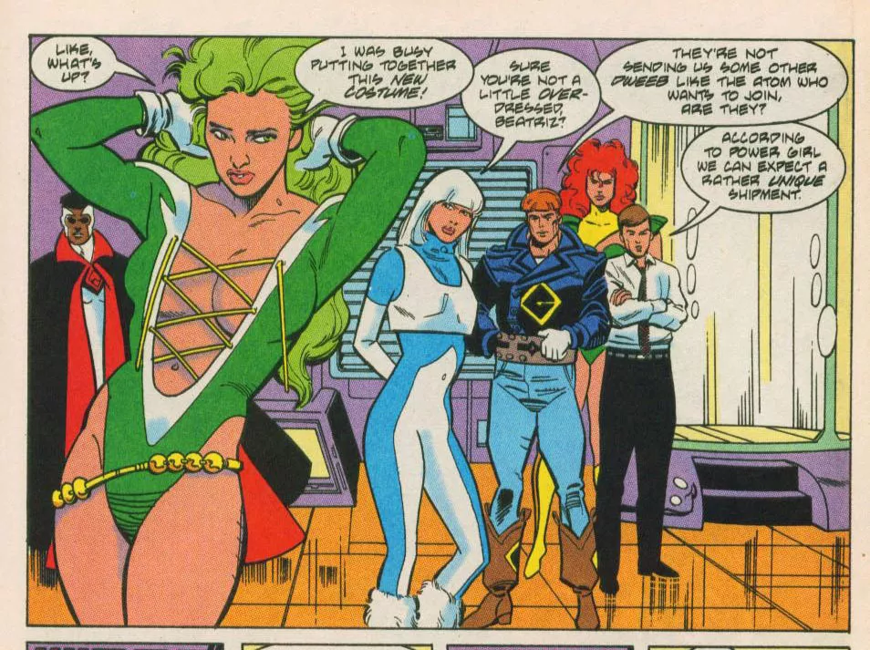 Fire's New Costume [Justice League America (1989) #67]