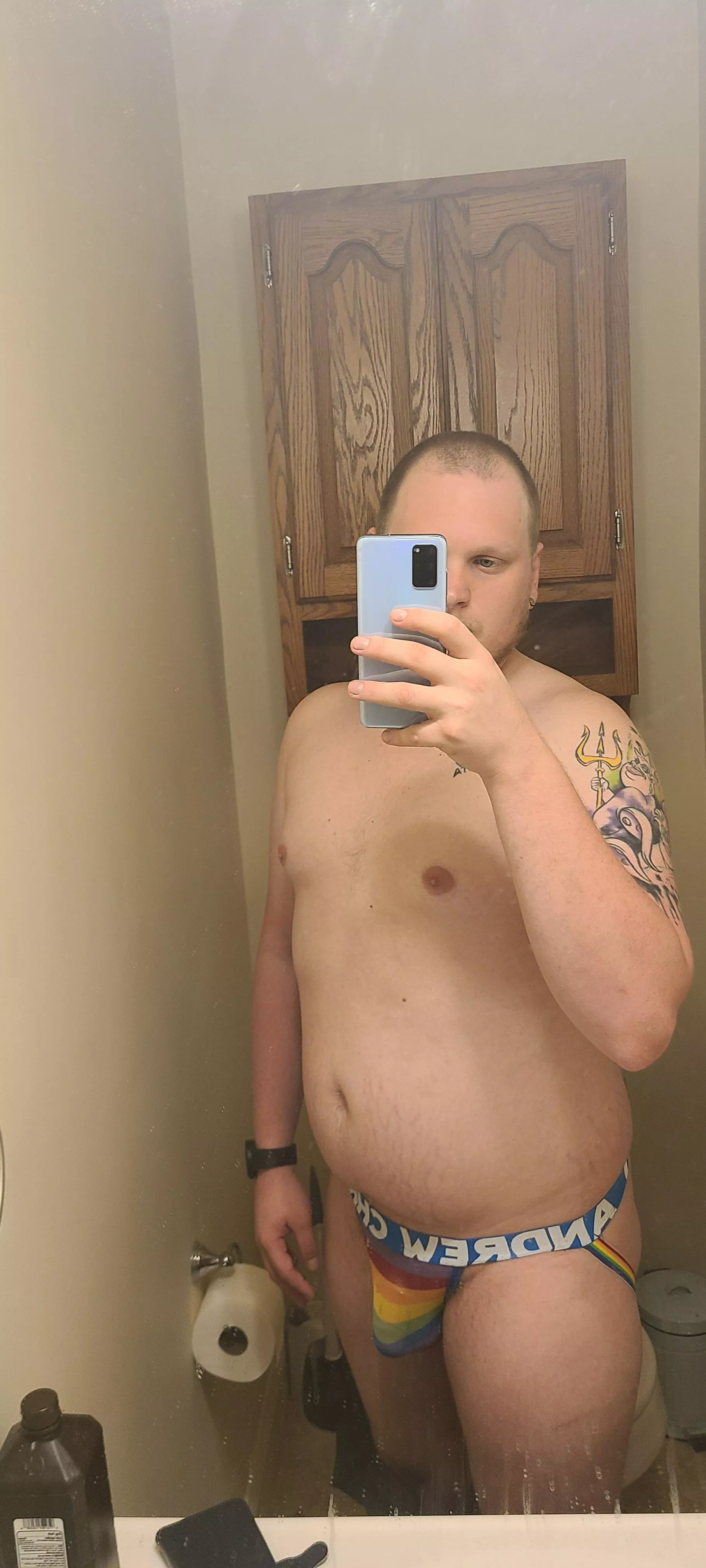 First day of pride! So of course I had to wear my new pride jock