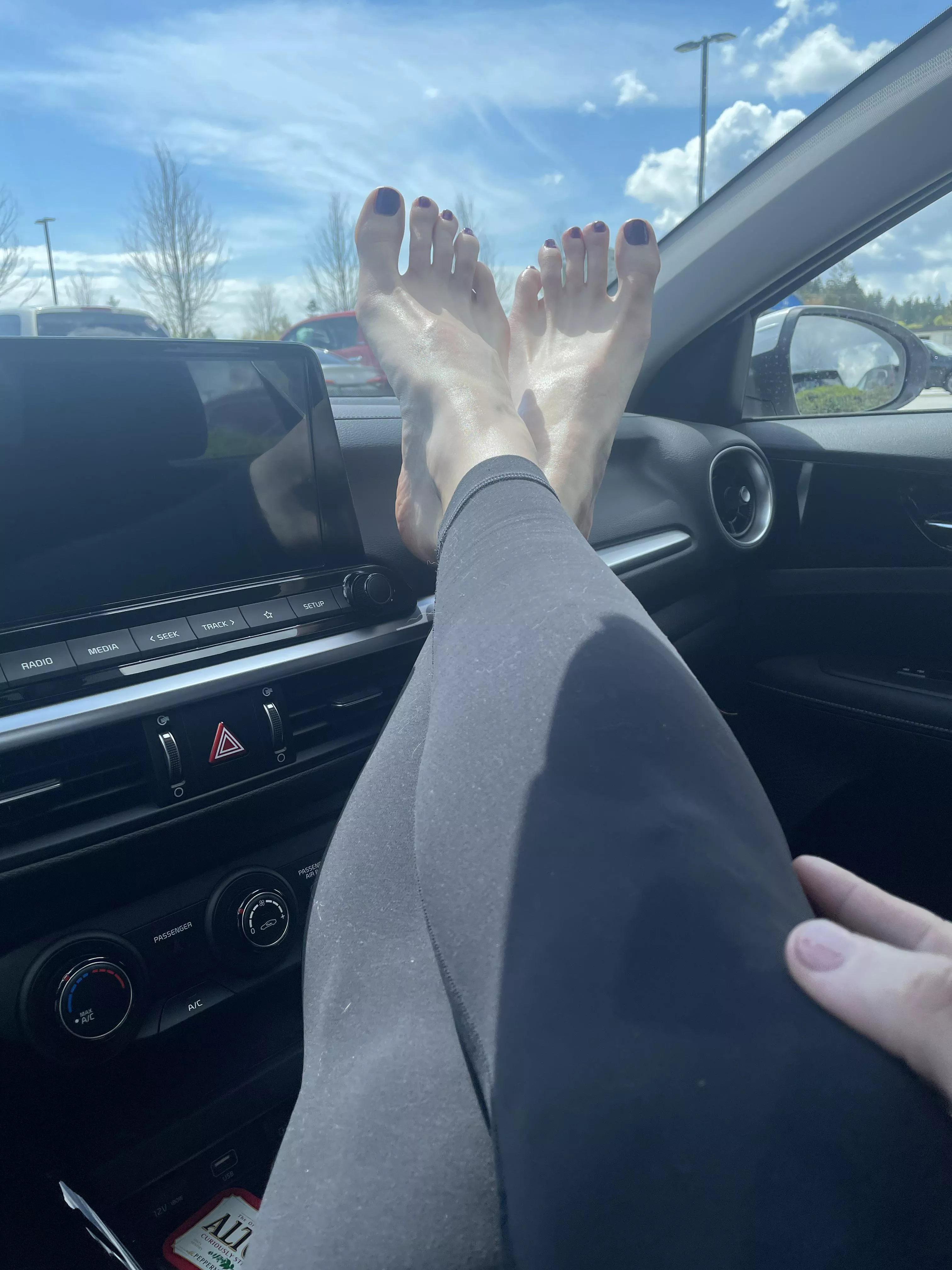 First pedicure at the mall today!! Yes I wore flip flops after!! ❤️❤️❤️