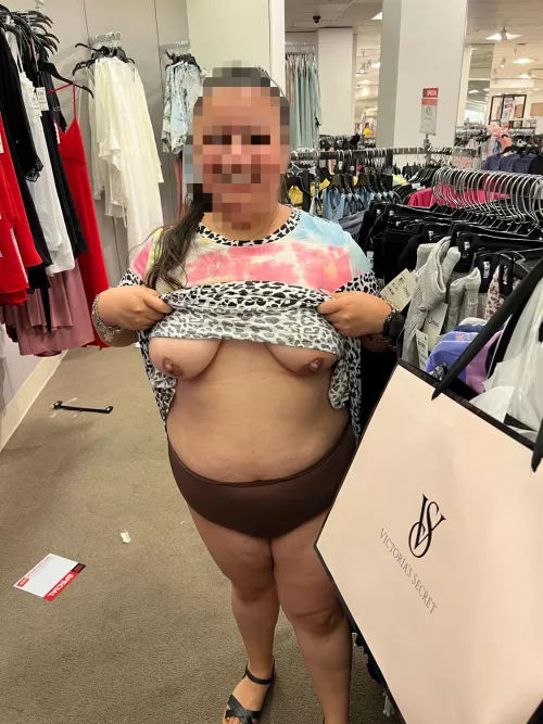 Flashing in the mall on Mother’s Day