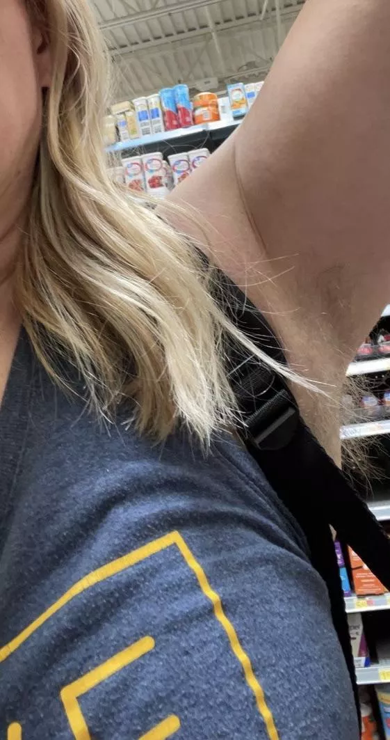 Flaunting my hairy pits at the store…😉