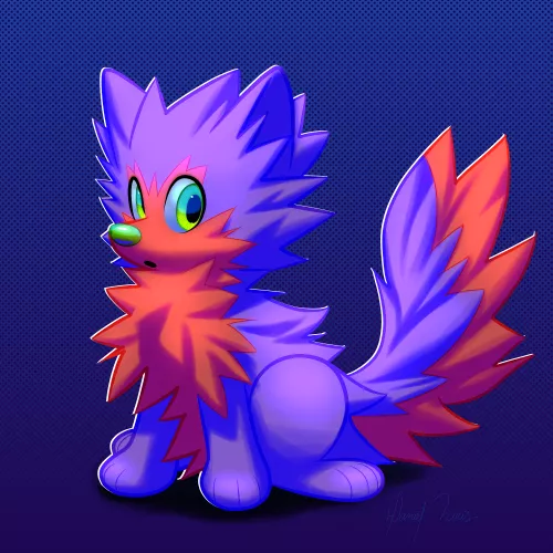 Fluffy Boy!! (art by me)