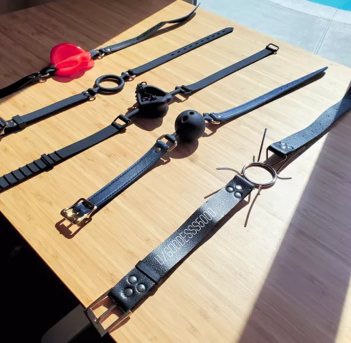 For the past few months, I have been obsessed with using different gags with My sub. Super excited for My growing gag collection!