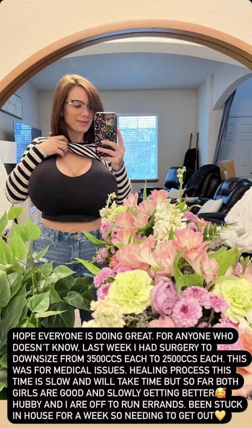 For those who didn’t believe my last post. She down sized quite a bit. I’m glad she’s ok but I’d be a liar if I said I wasn’t a little disappointed