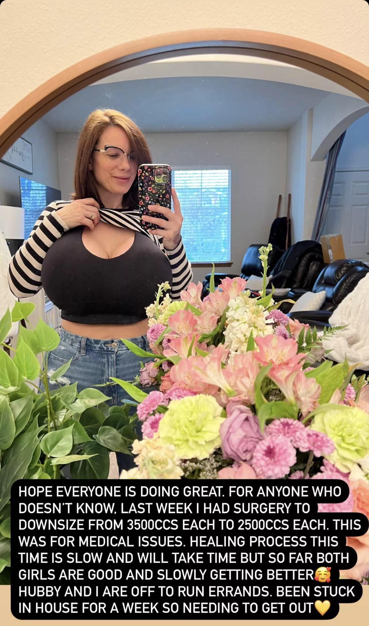 For those who didn’t believe my last post. She down sized quite a bit. I’m glad she’s ok but I’d be a liar if I said I wasn’t a little disappointed