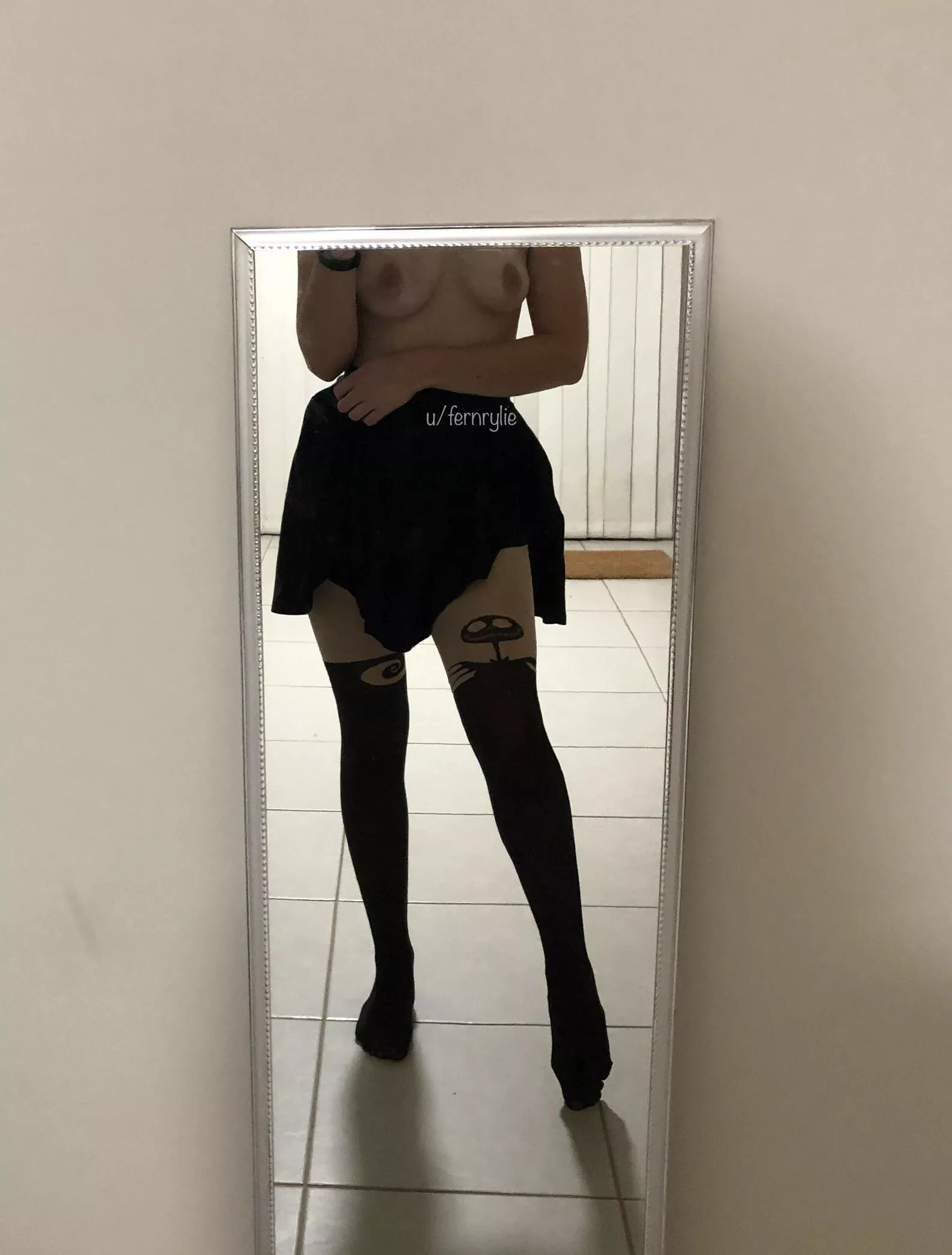 Forgot my top for my halloween outfit