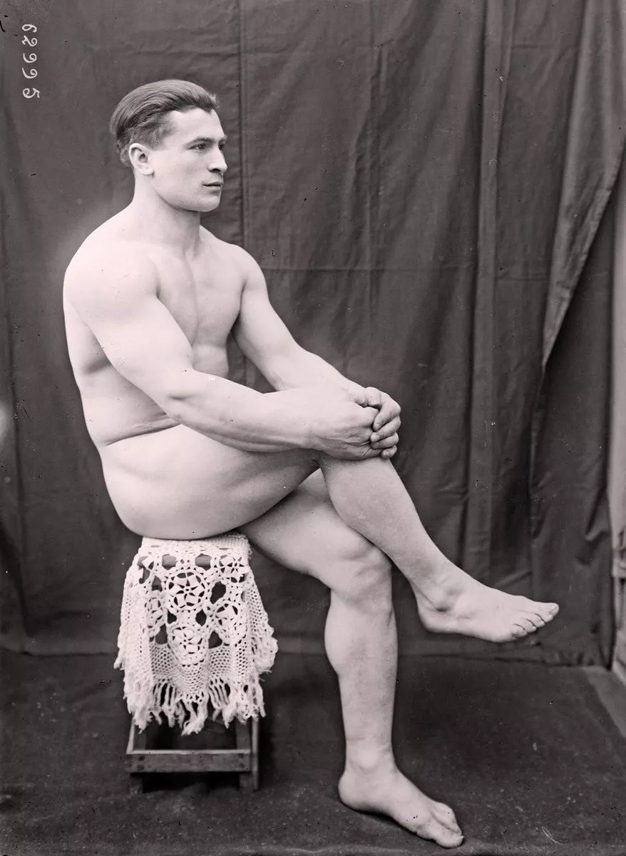 French weightlifter, Olympian Ernest Cadine, circa 1920