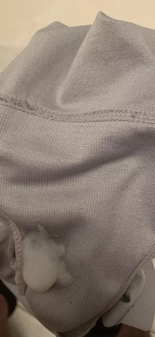 Fresh load on the wife’s panties