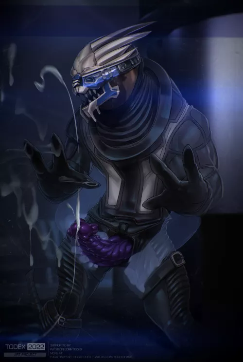 Garrus Vakarian given a load-releasing handjob (todex) [Mass Effect]