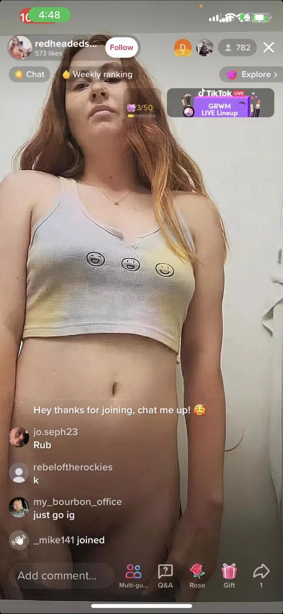 get her to 1000 so she can do a demon live - new page link in comments