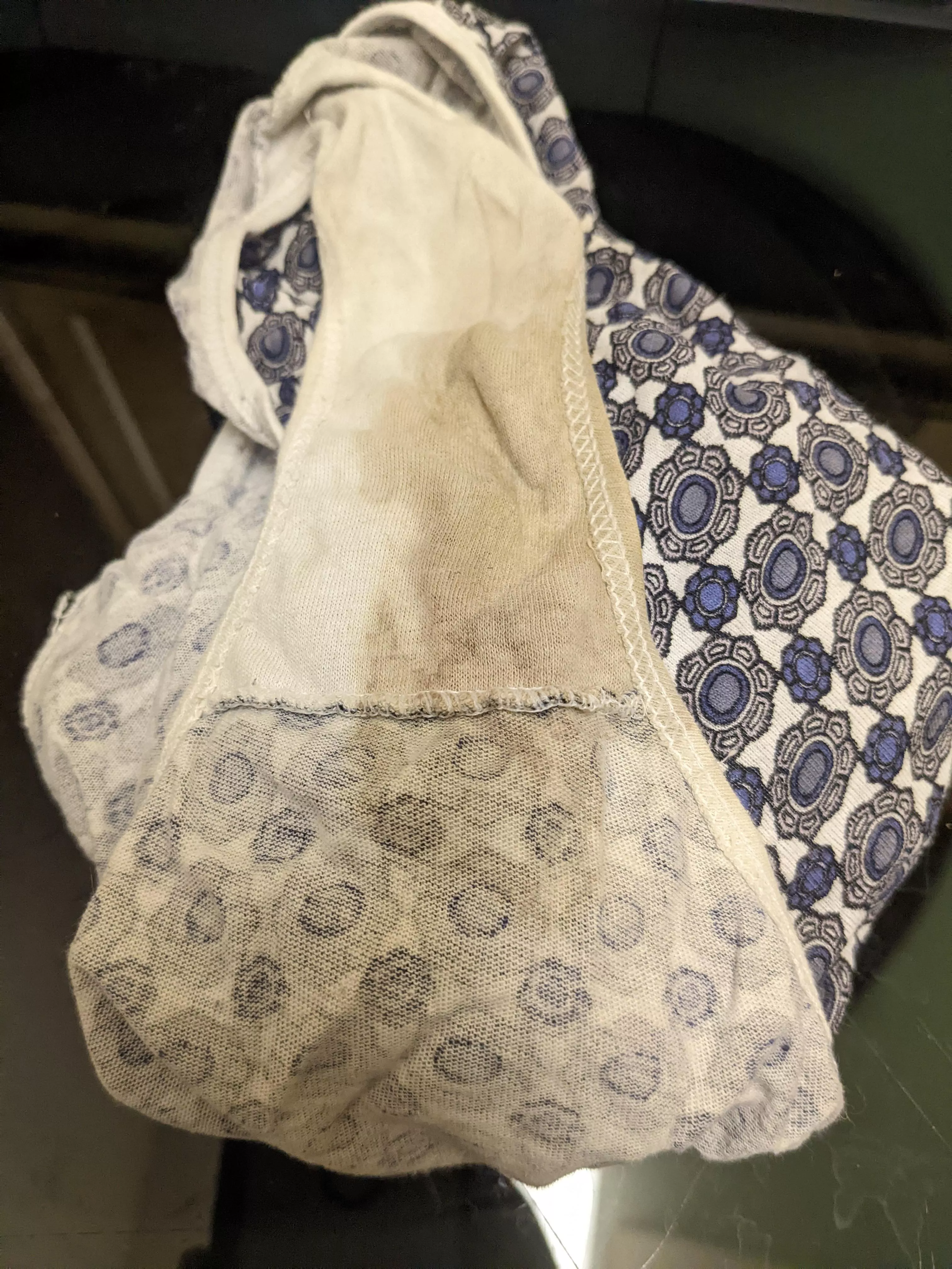 Gf's cousin tossed these in the bathroom hamper. I volunteered to do the laundry.