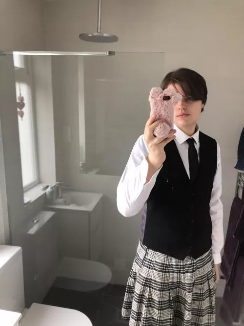 Going to school in my “gear”. Do I look pretty?