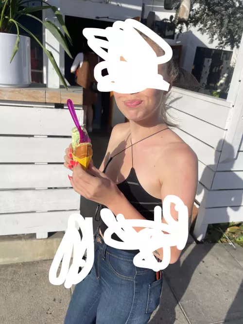 Got my girl some ice cream now she’s going to suck the life out of me. You can hit me up on Telegram but only if you have a super hot significant other with some crazy sexy contact Gramn4140