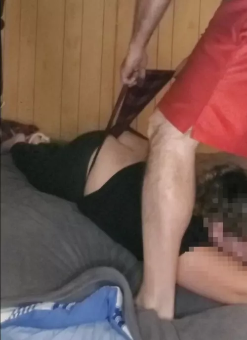 Got tied to the bed and wedgied last night 😳