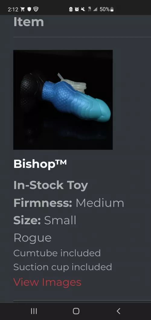 Grab this Bishop in today's drop. I can't wait for it to come in and try it out for prostate play.
