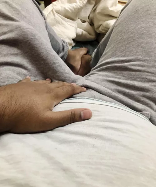 Grey sweatpants