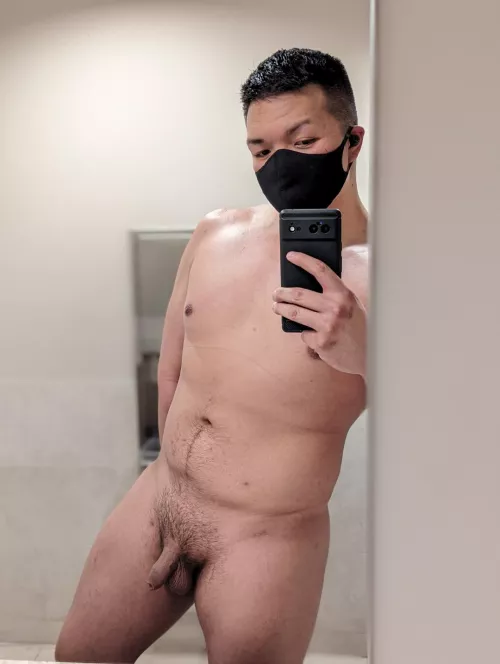 Gym bathroom. Wish I could work out like this.