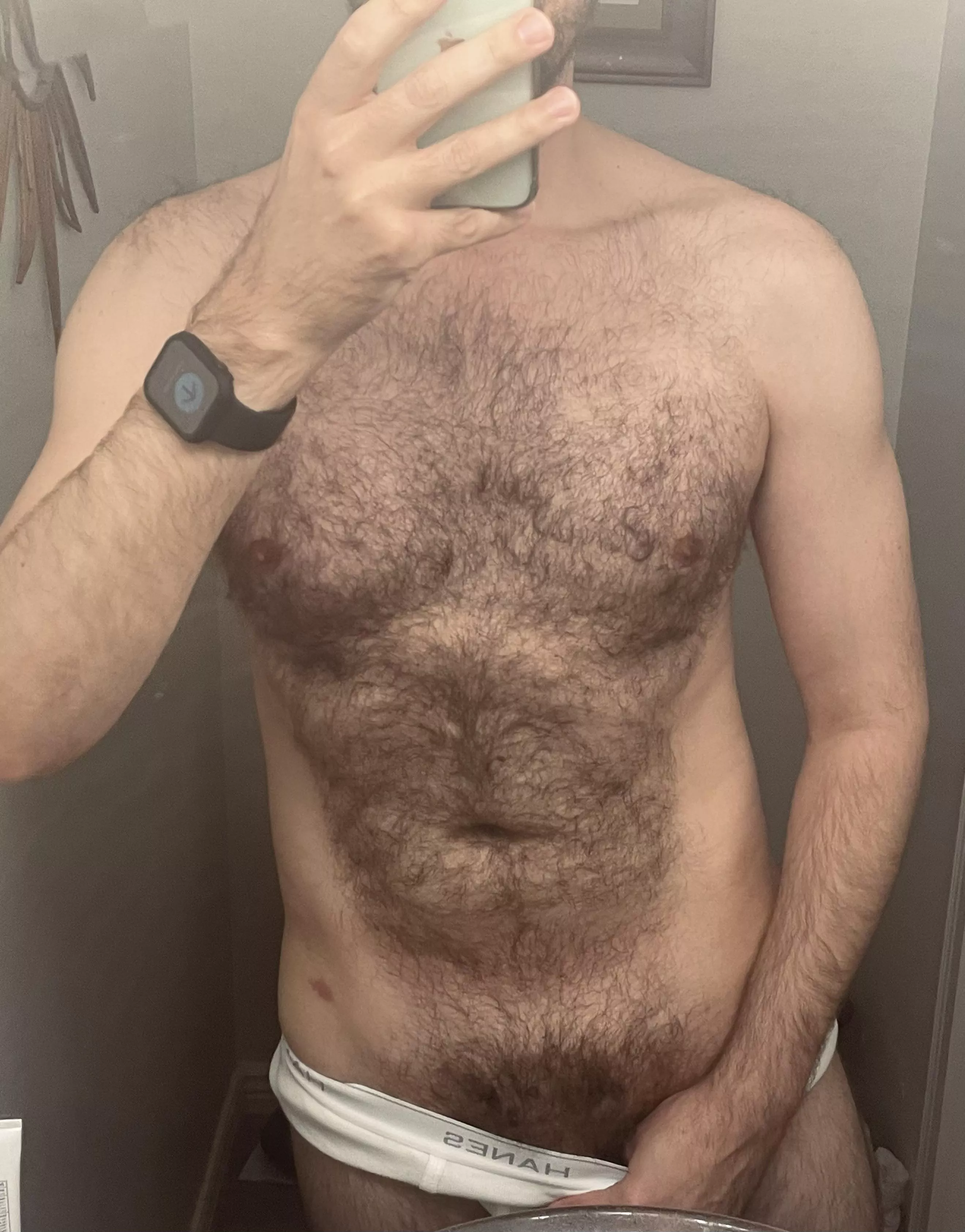 Hairy. Bushy.