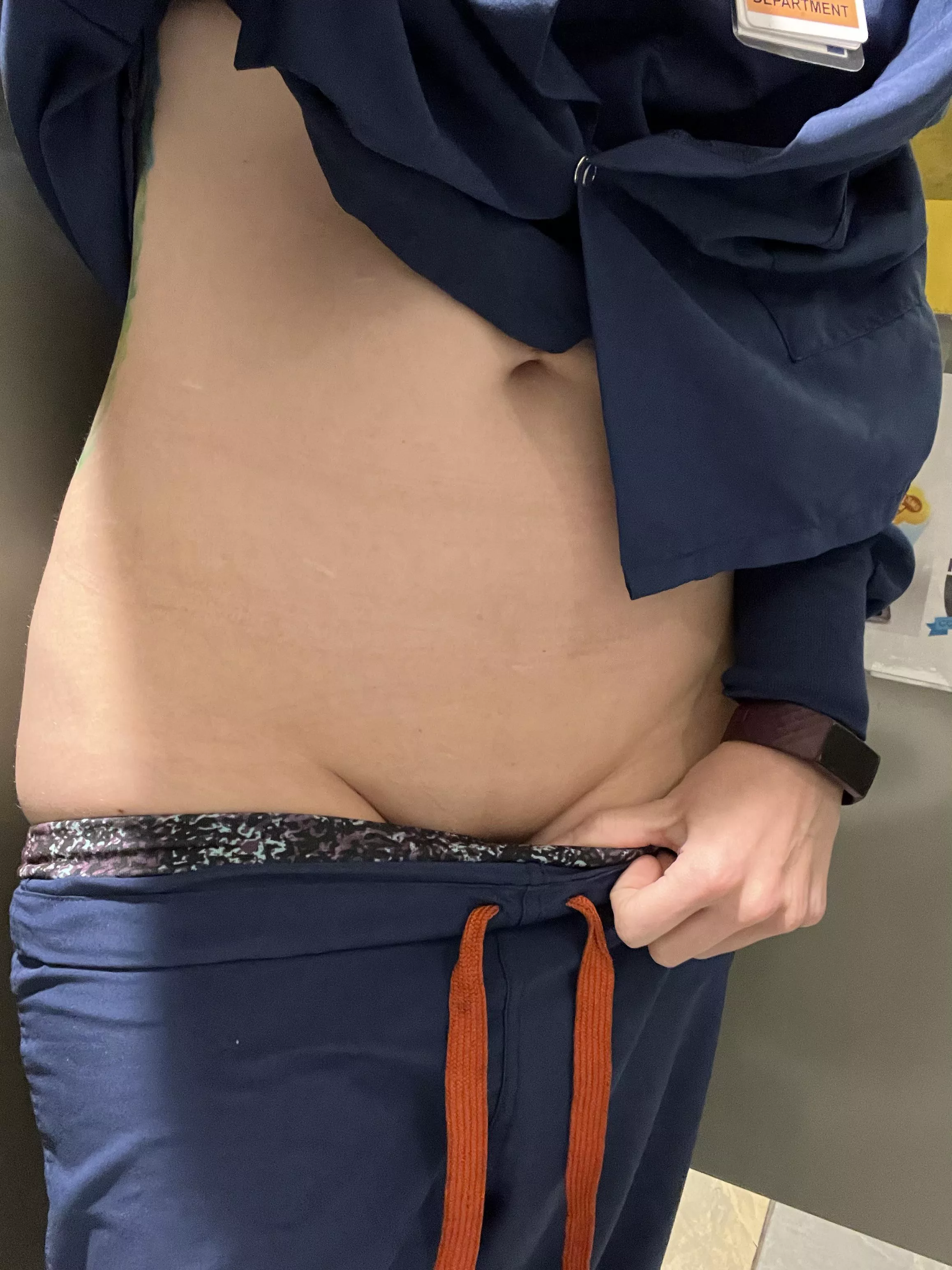 Have to double layer when it’s cold in the OR, but under that….