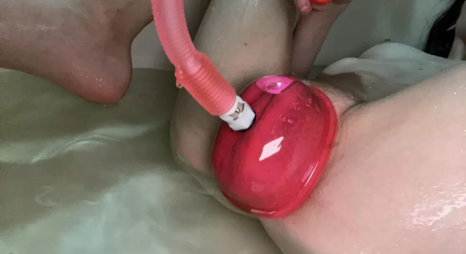 having some fun in the bath