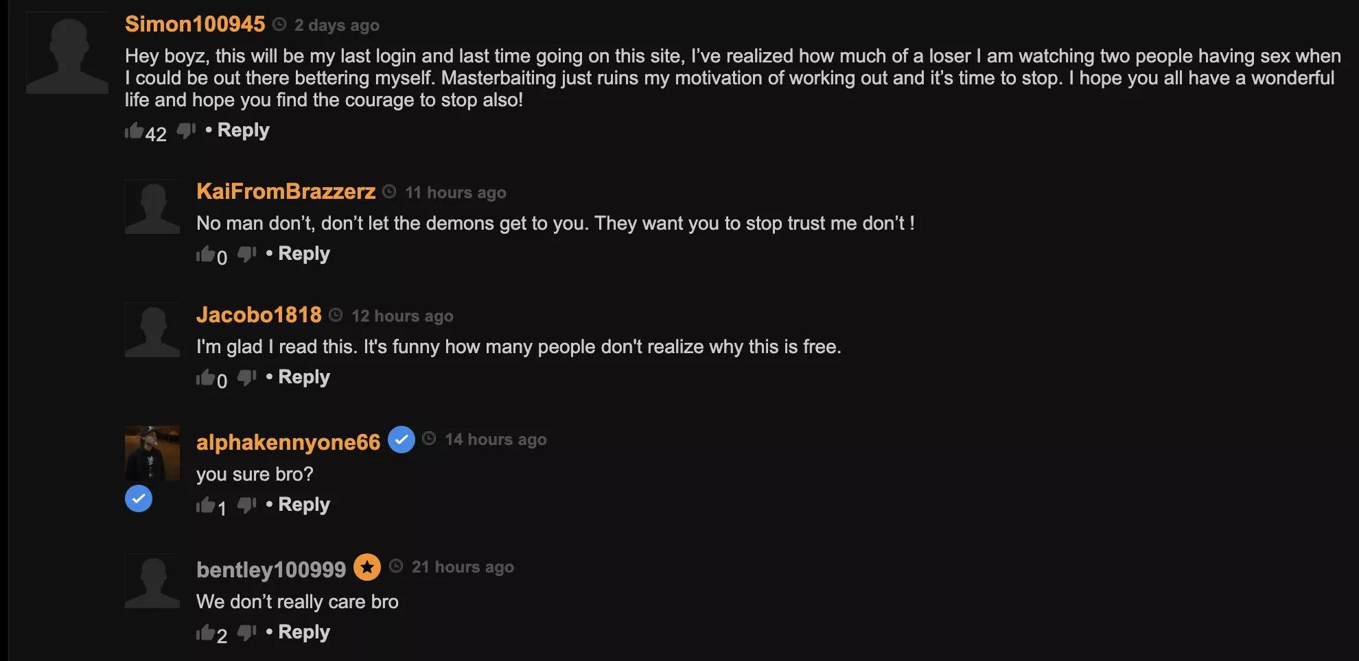 He favorited 2 videos a day ago