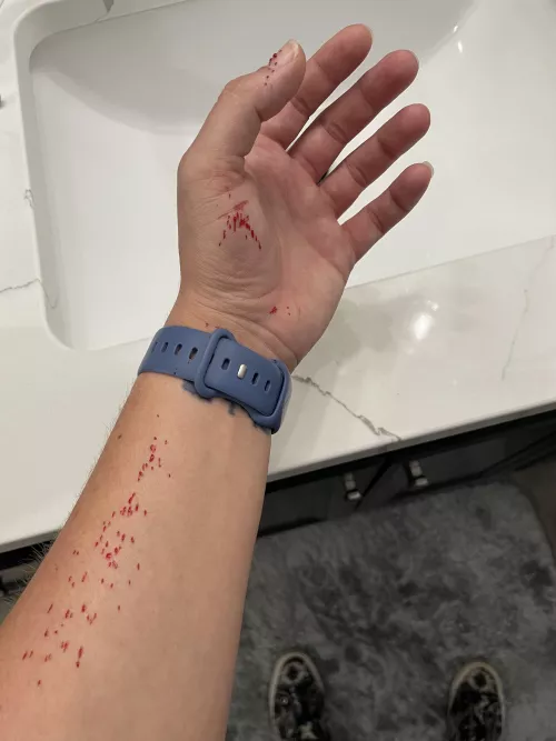 He wouldn’t let me record, but you get the gist. And it’s not finished but he couldn’t handle more squeezing.