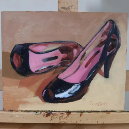 Heels. Oil on panel 24x30cm by me.