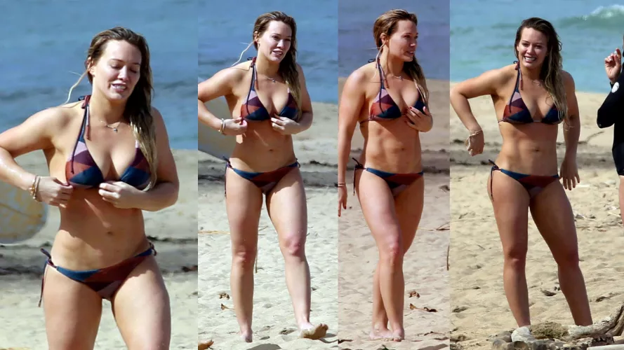 Hilary Duff beach candids
