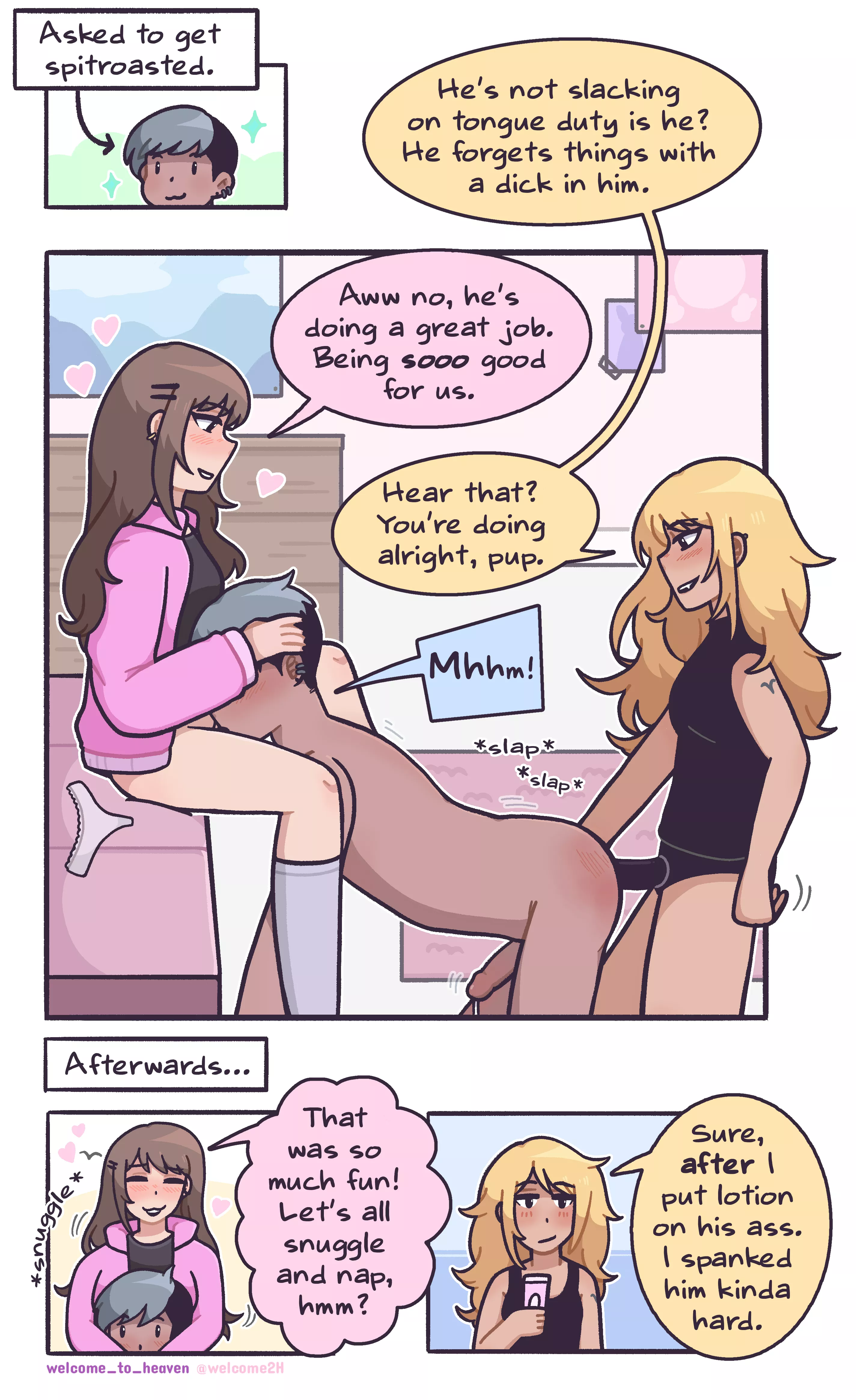 His dommes show him love in different ways 😇😈 [OC]