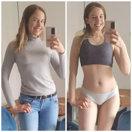 Hope you don't think that I look boring in a sports bra ✌️