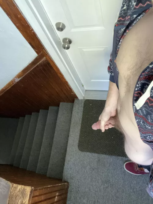 Hoping the neighbor finally catches me outside his door 😈