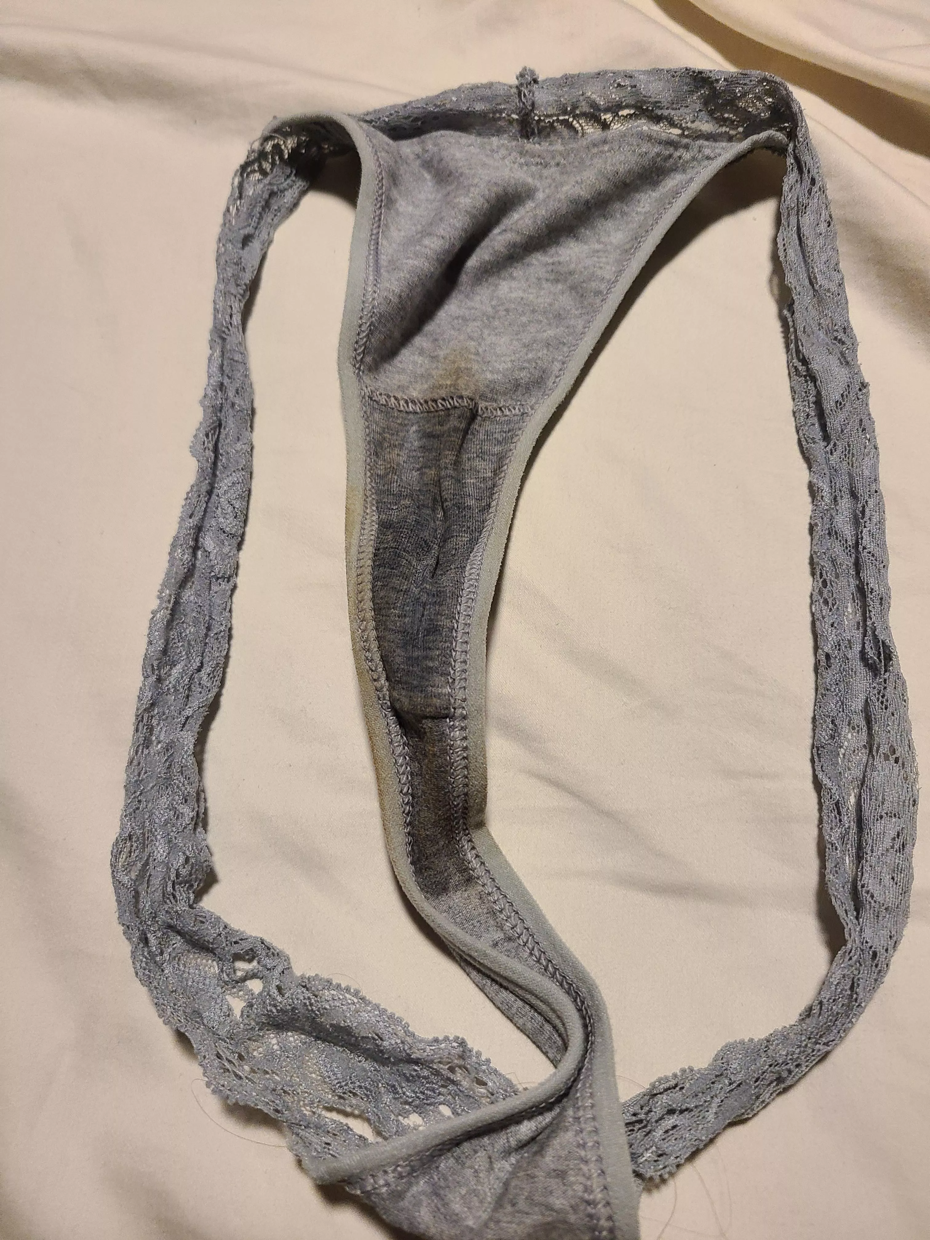 Hot day makes for a very sweaty thong 😊